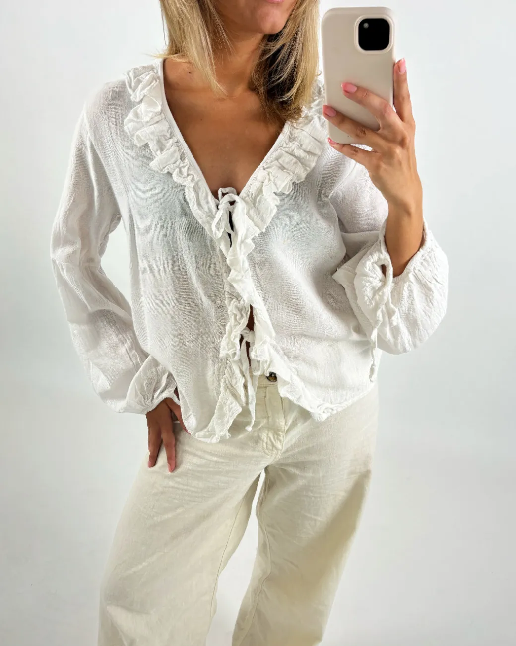 ALANI bluse, hvid