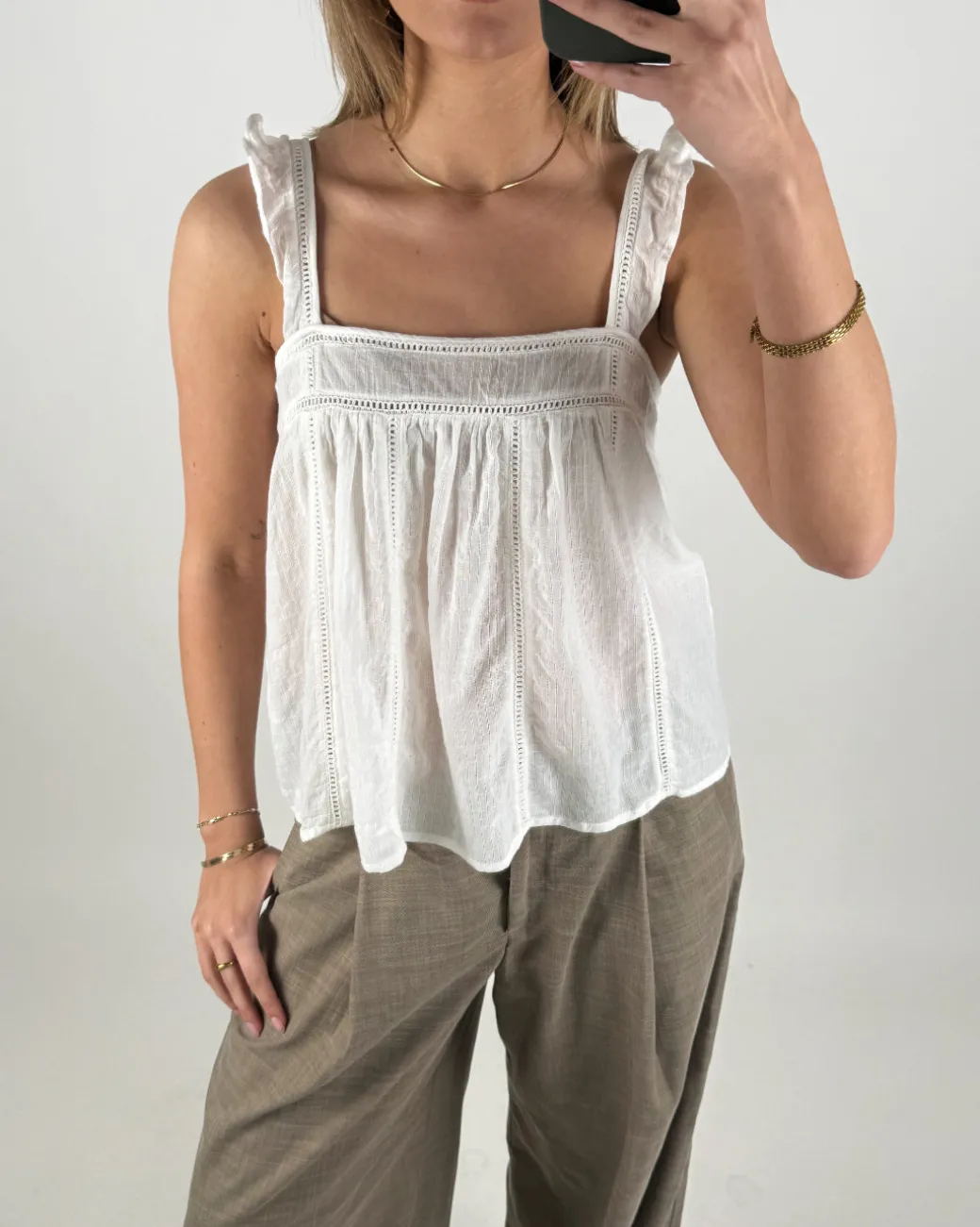 AMONA top, hvid