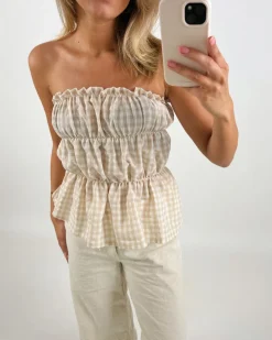ANNALISE top, beige