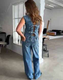 ANNIKA top denim, blå