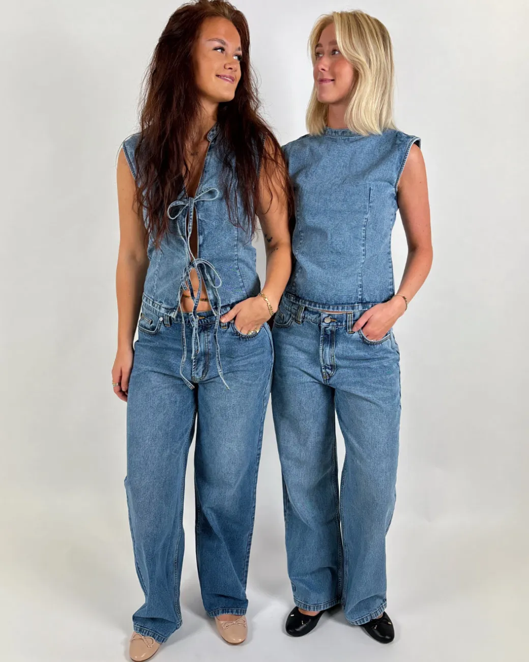 ANNIKA top denim, blå