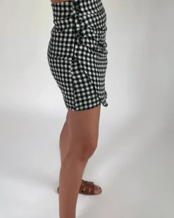 AUDE nederdel, hvid/sort