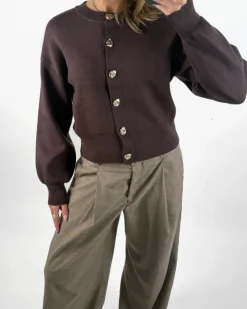 BALIA strik cardigan, brun