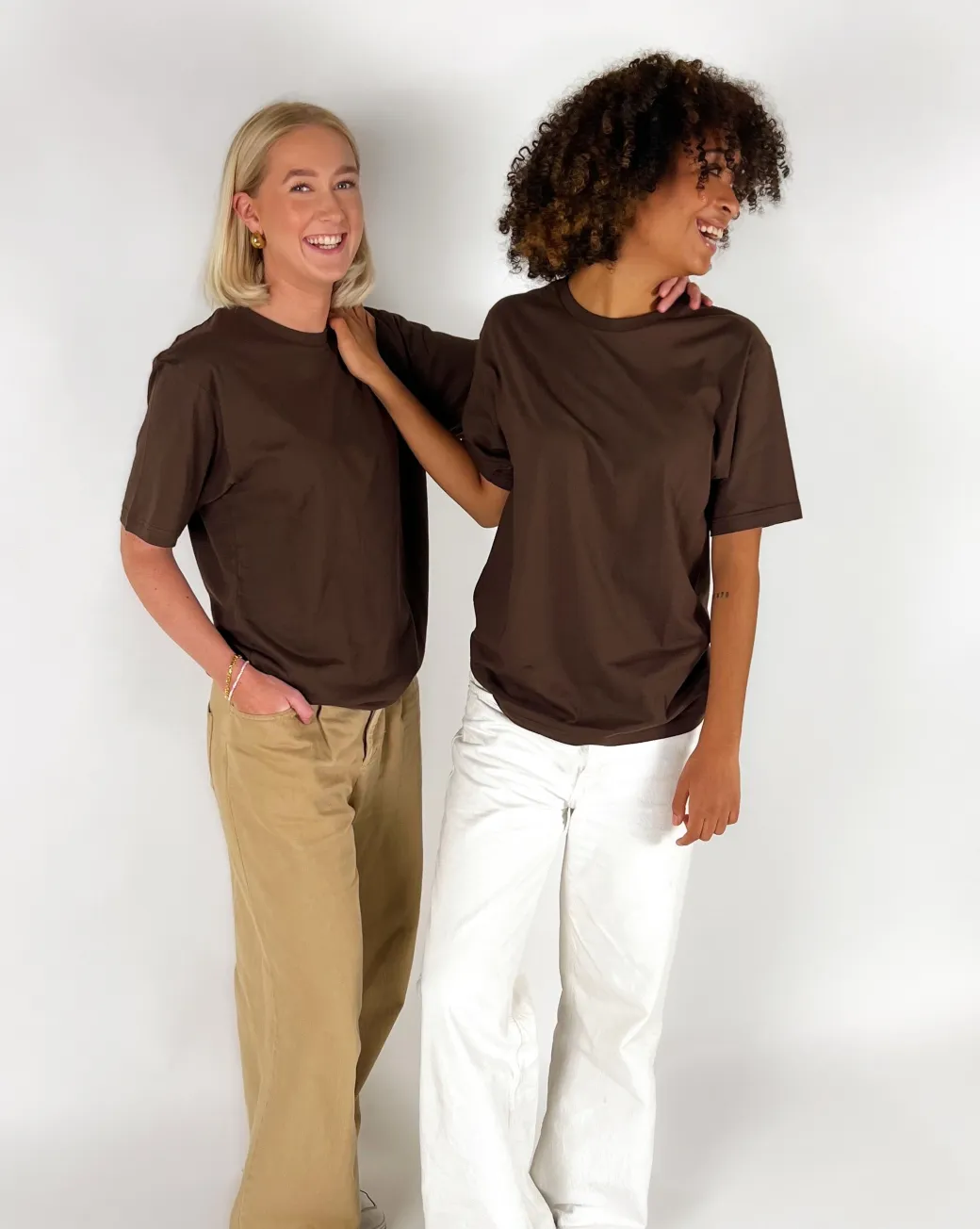 BASIC t-shirt, brun