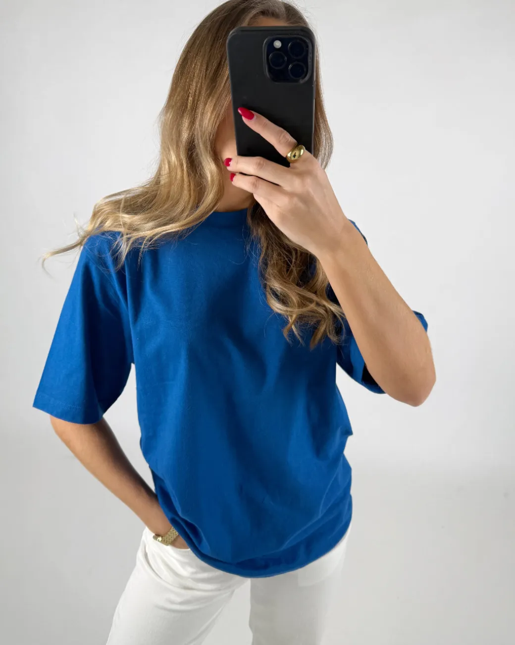 BASIC t-shirt, kongeblå