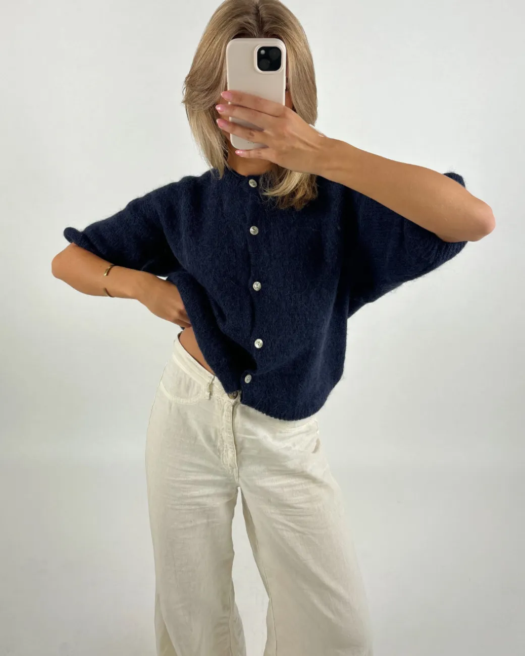BETHANY strik cardigan, navy