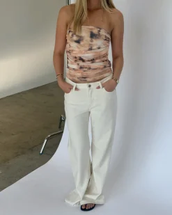 BINE stropløs top, beige