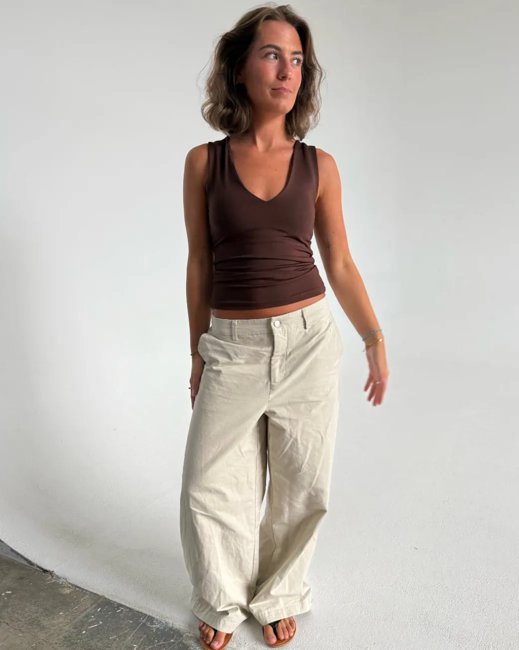 BLAKELY top, brun