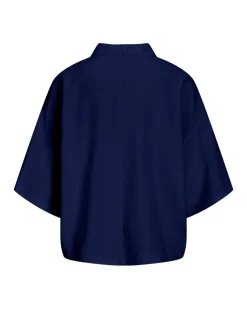 BREEZE bluse, navy