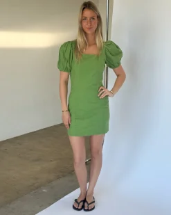 CAROLINE mini kjole, grøn
