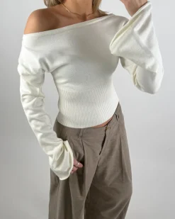 CARTER one shoulder bluse, creme