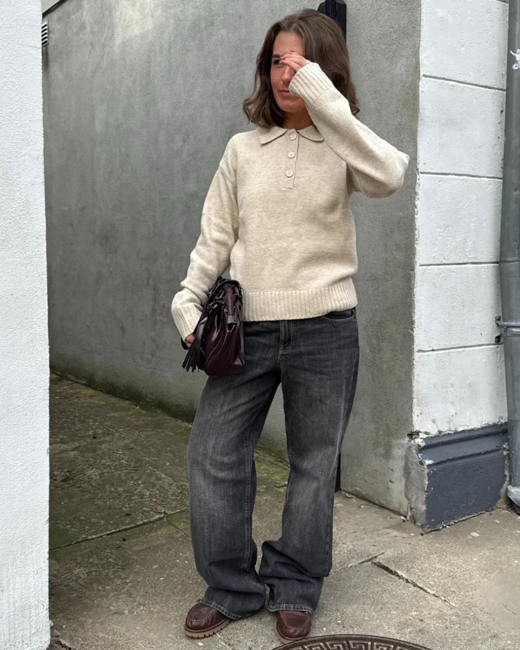 CATALINA strik polo, beige