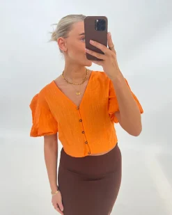CELINA bluse, orange