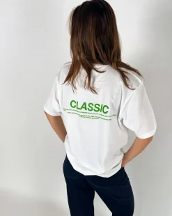 CLASSIC t-shirt, hvid/grøn