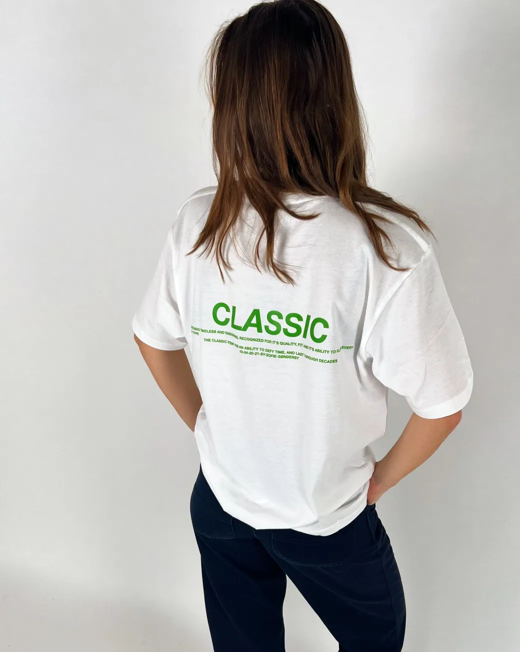 CLASSIC t-shirt, hvid/grøn