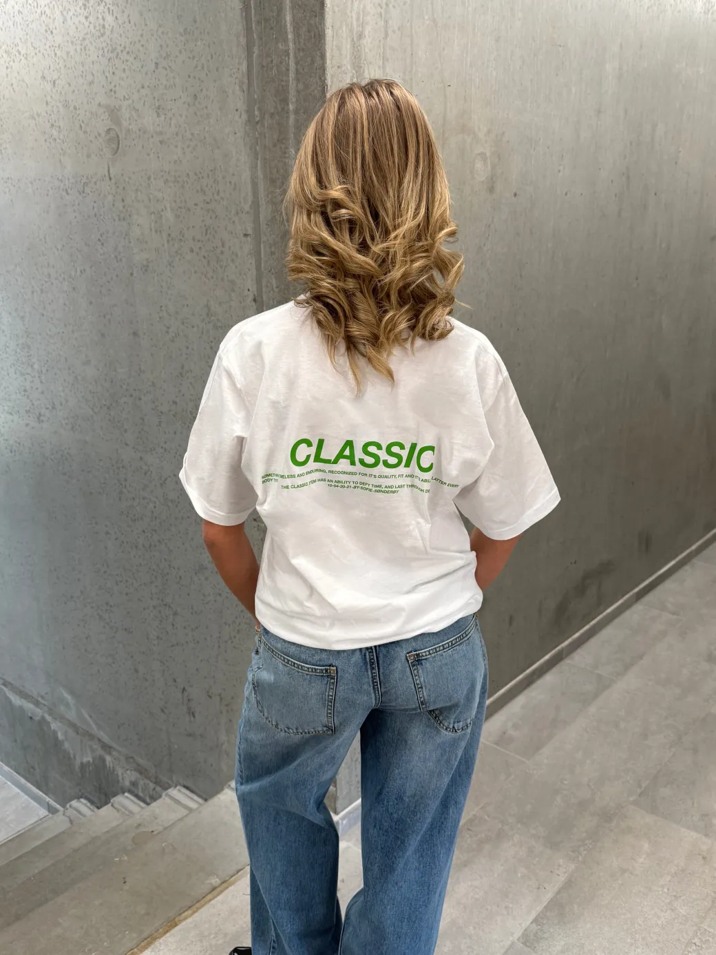 CLASSIC t-shirt, hvid/grøn