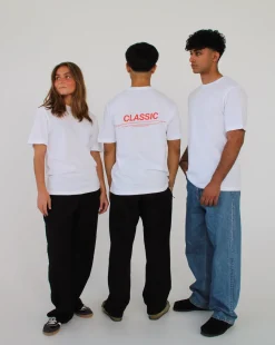 CLASSIC t-shirt, hvid/rød