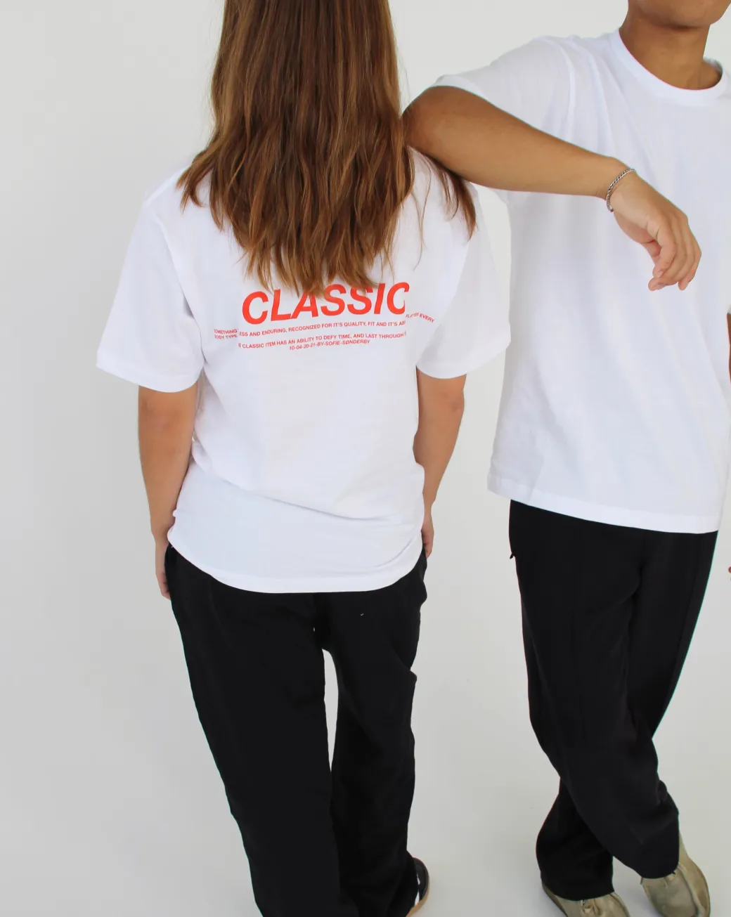 CLASSIC t-shirt, hvid/rød