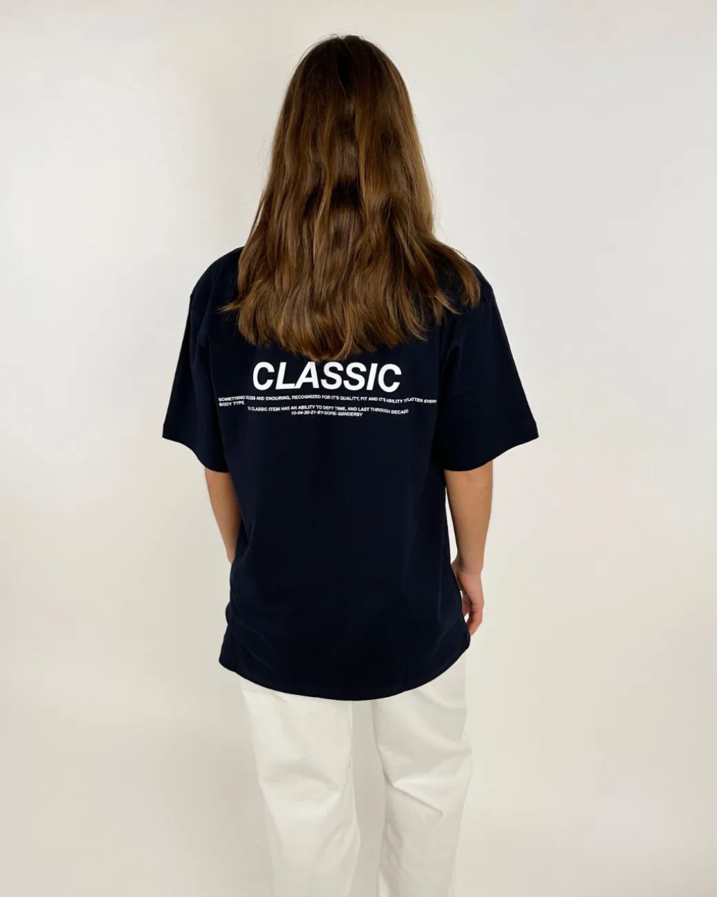 CLASSIC t-shirt, navy/hvid