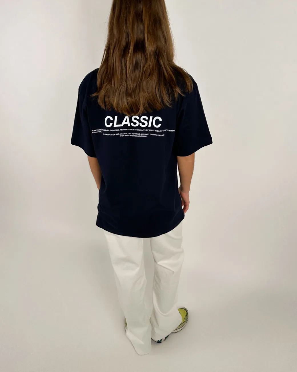 CLASSIC t-shirt, navy/hvid