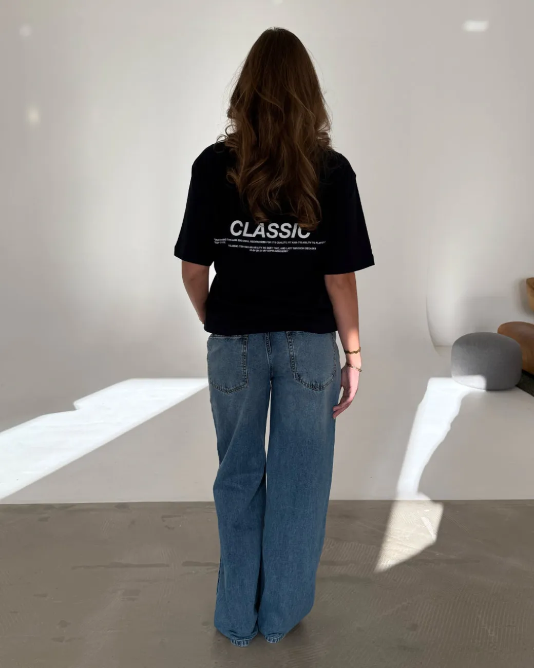 CLASSIC t-shirt, navy/hvid