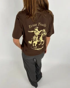 COWBOY t-shirt, brun/beige