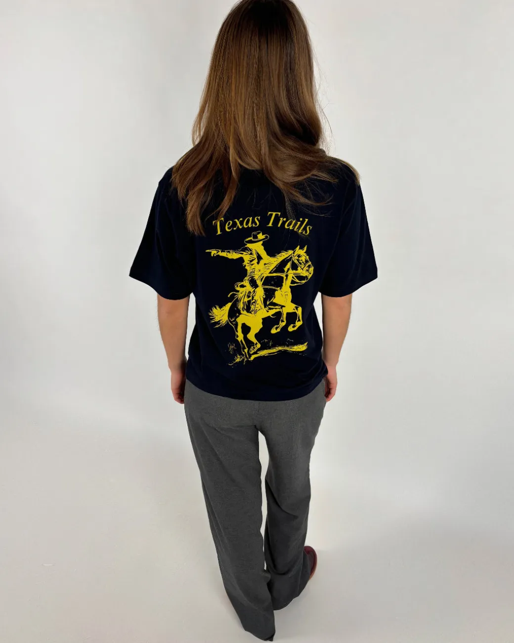 COWBOY t-shirt, navy/gul