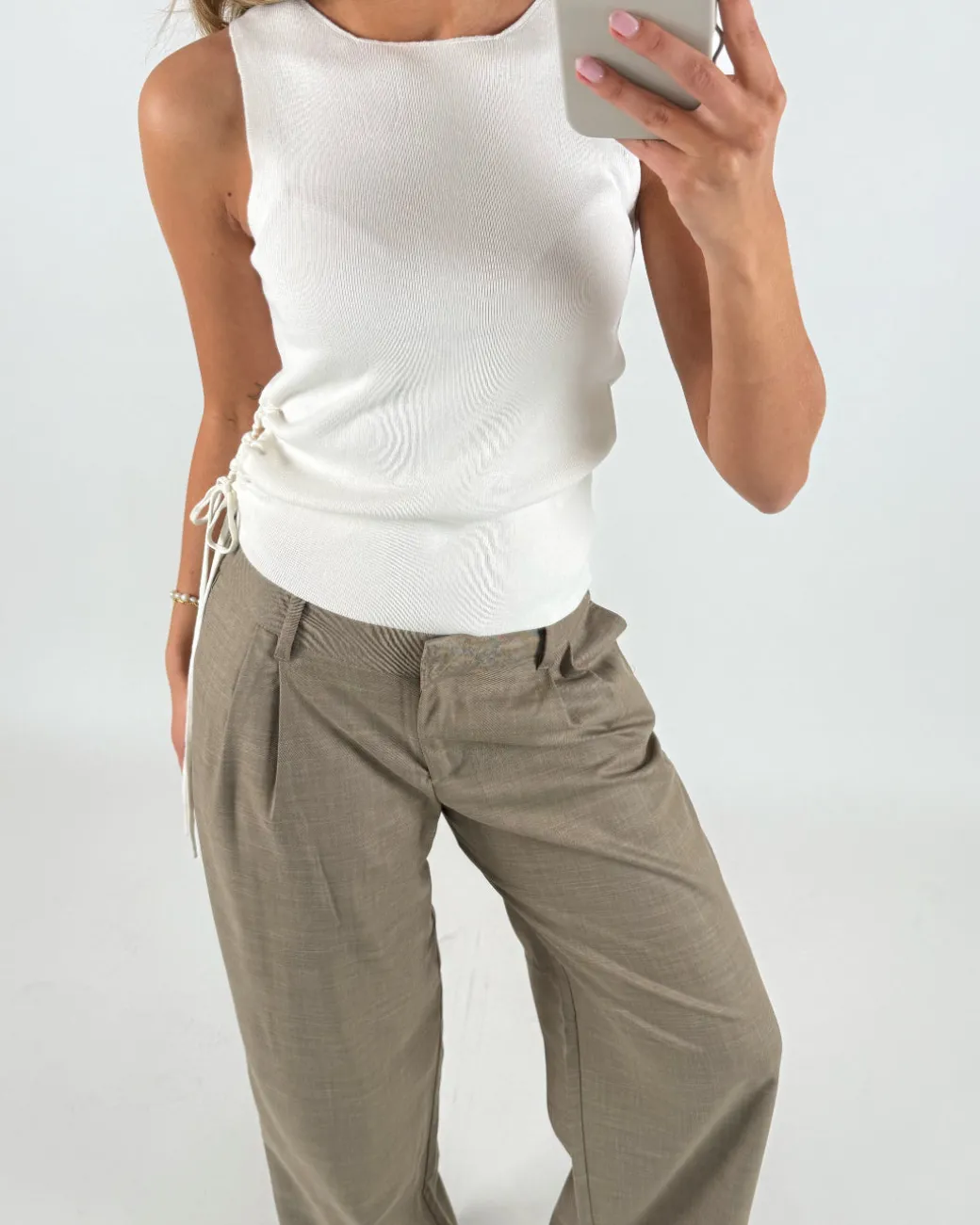 DAHLIA top, hvid