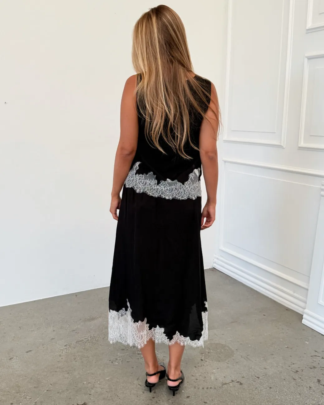 DALME blonde top, sort