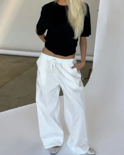 DANIA wide leg bukser, hvid