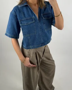 DAYANA denim skjorte, blå