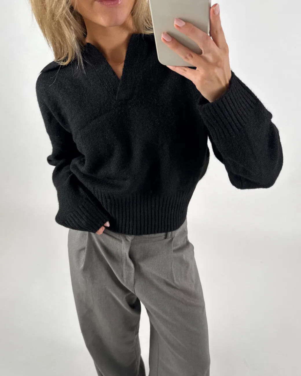DELILAH polo strik, sort