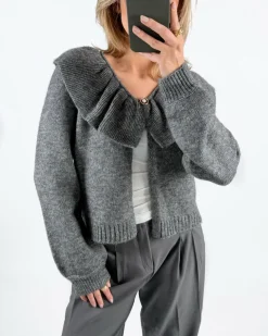 DENISI strikket cardigan, grå
