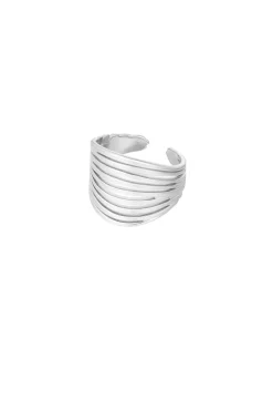 DINNA ring, sølvfarvet