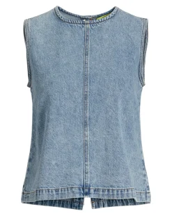 DORA denim top, blå