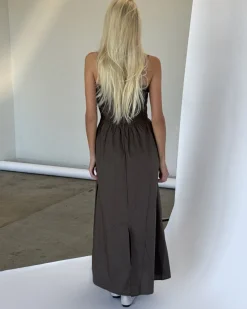 ELLY maxi kjole, brun