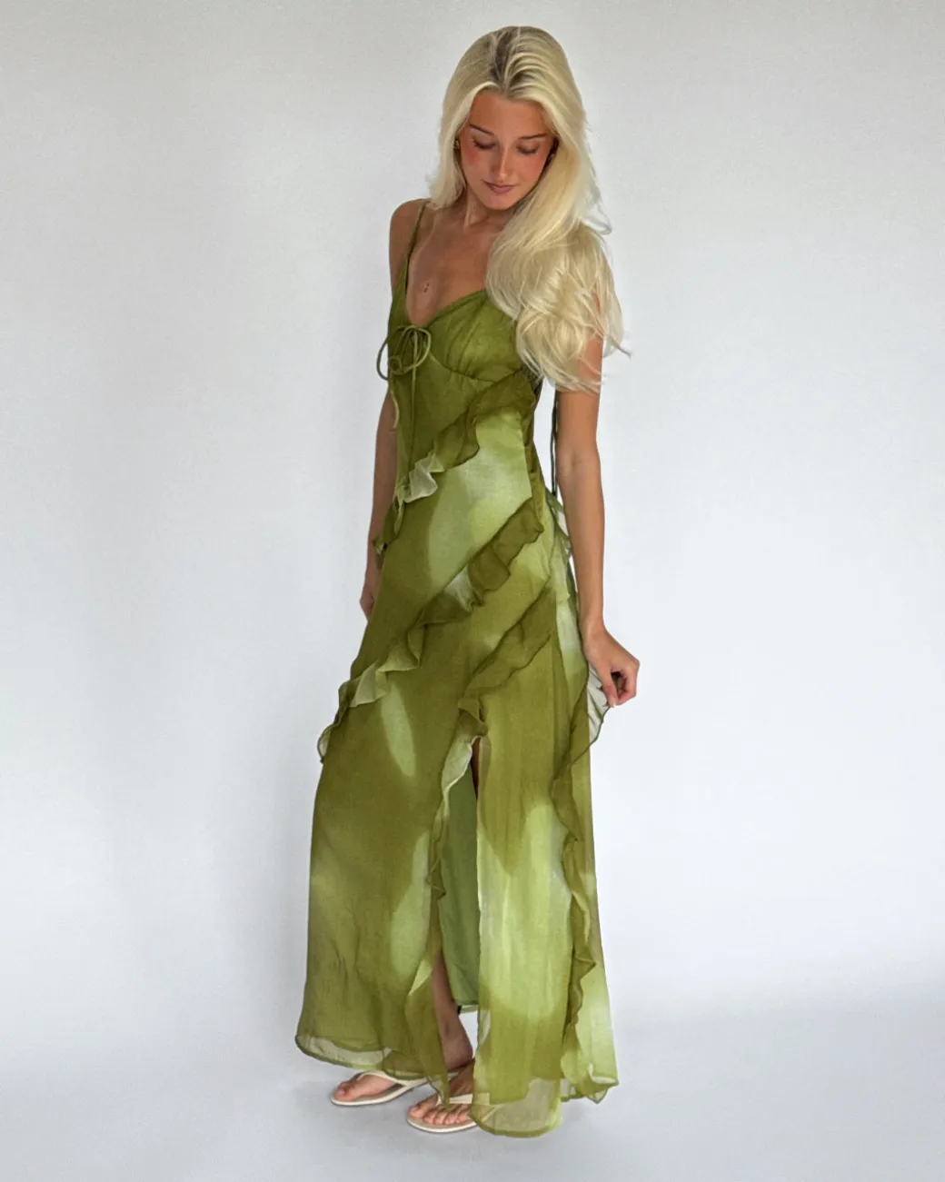 EMILIA maxi kjole, grøn