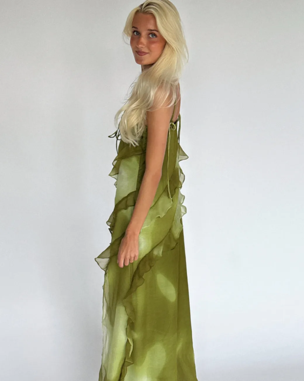 EMILIA maxi kjole, grøn