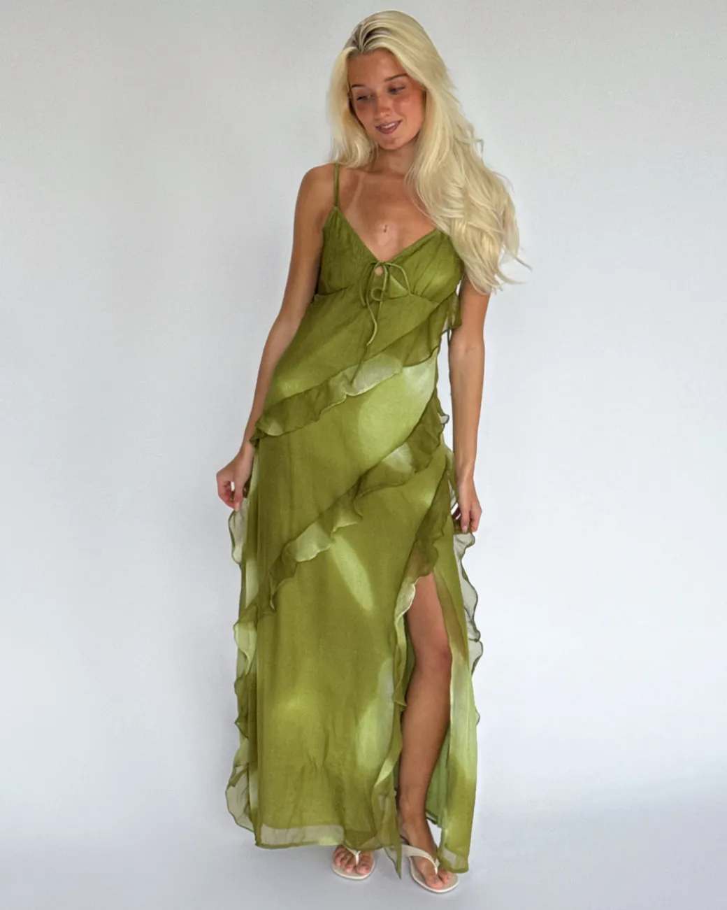 EMILIA maxi kjole, grøn