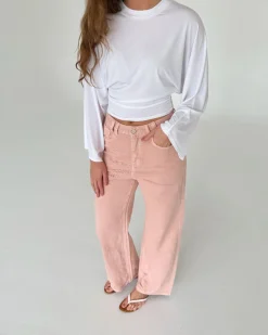 ESTHER waisted bluse, hvid