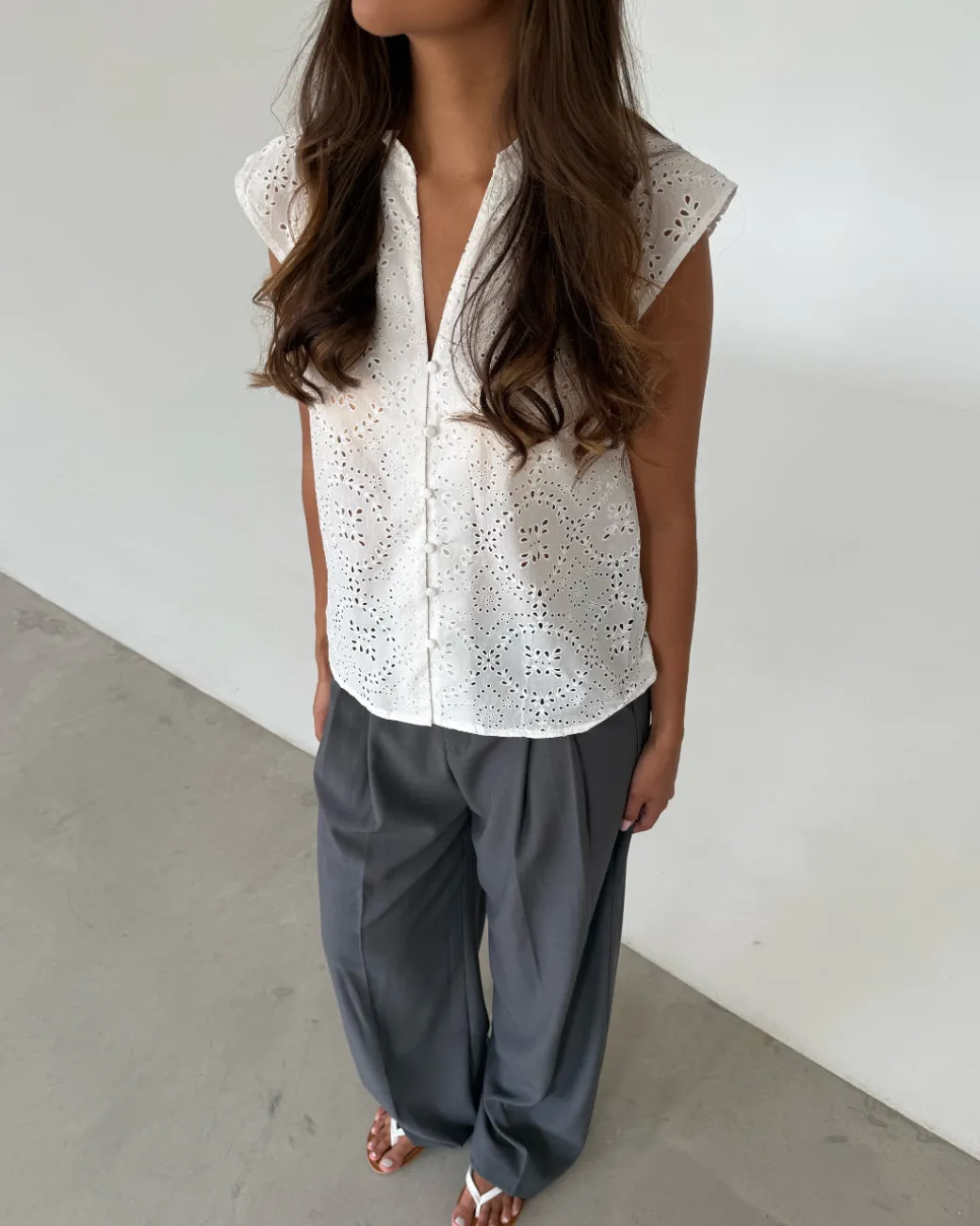 EVELYN bluse, hvid