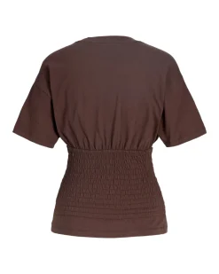 EVELYN smock t-shirt, brun