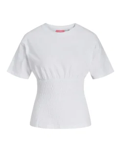 EVELYN smock t-shirt, hvid