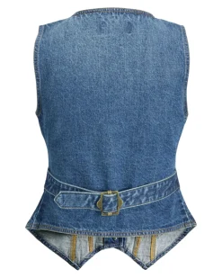 FAIZA denim top, blå