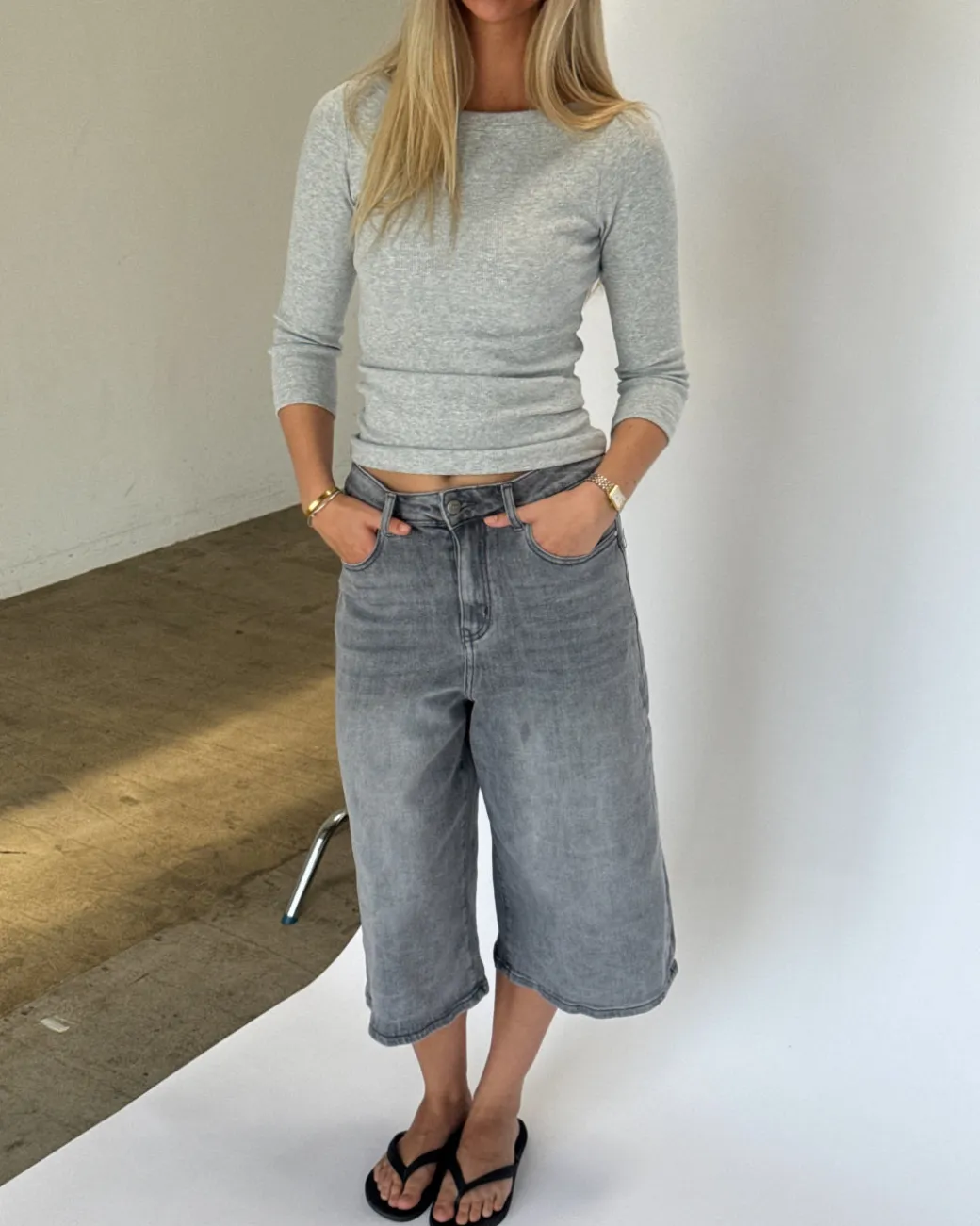 FIFI boatneck top, grå