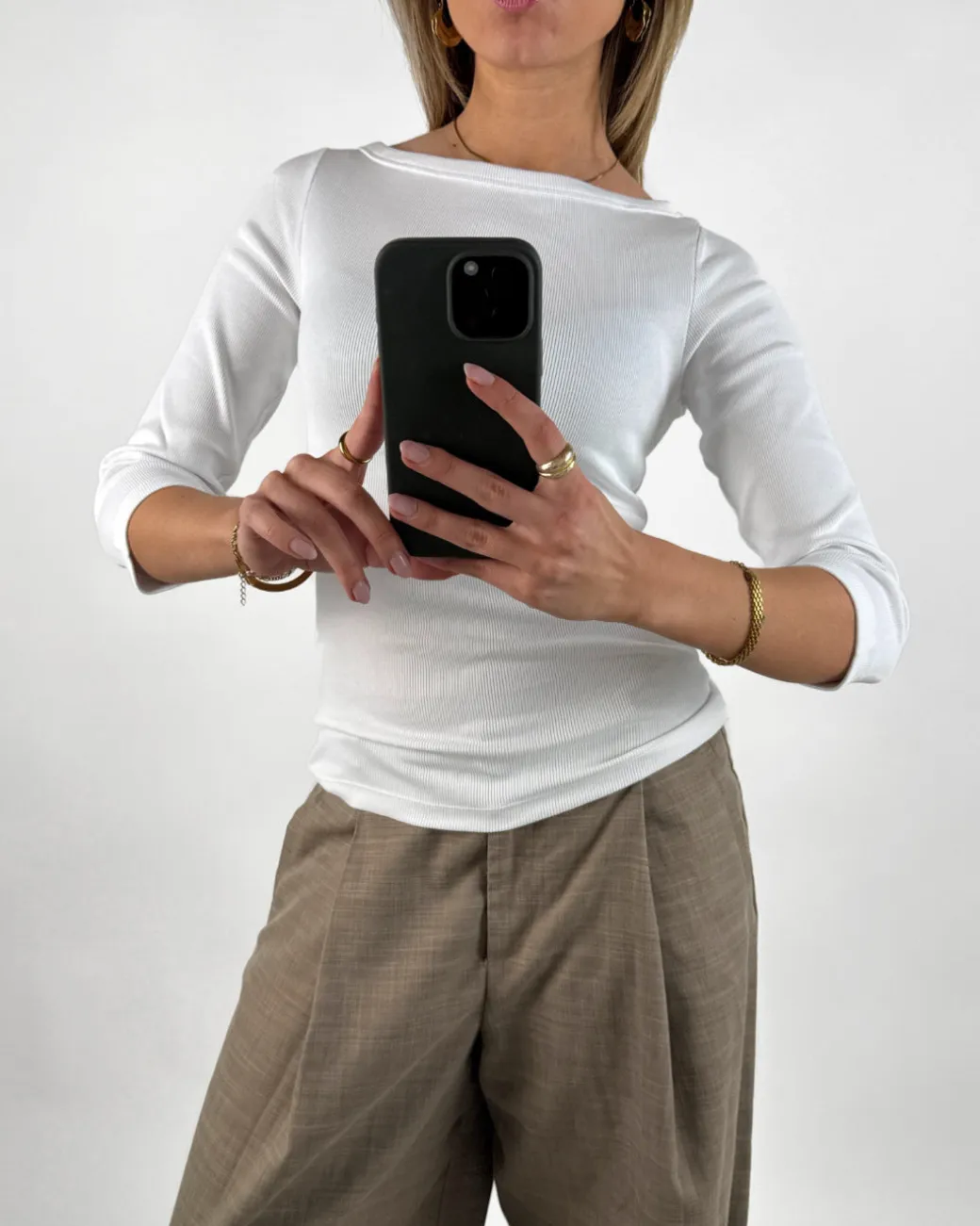 FIFI boatneck top, hvid