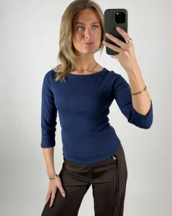 FIFI boatneck top, navy