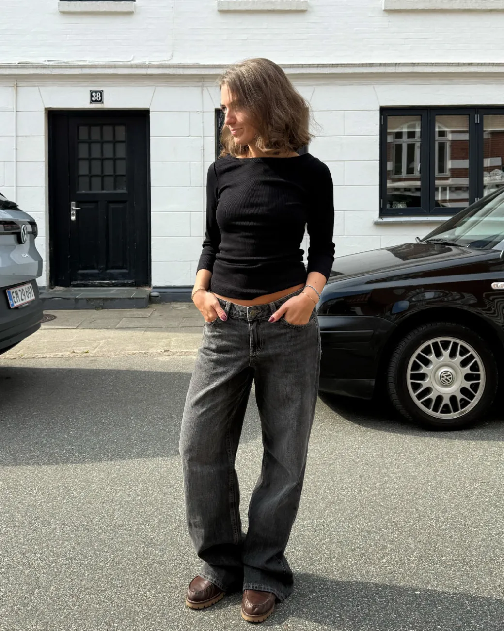 FIFI boatneck top, sort