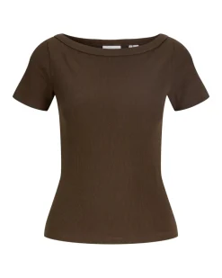 FIFI t-shirt boatneck, brun