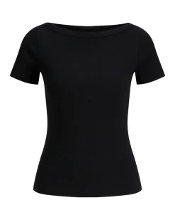 FIFI t-shirt boatneck, sort